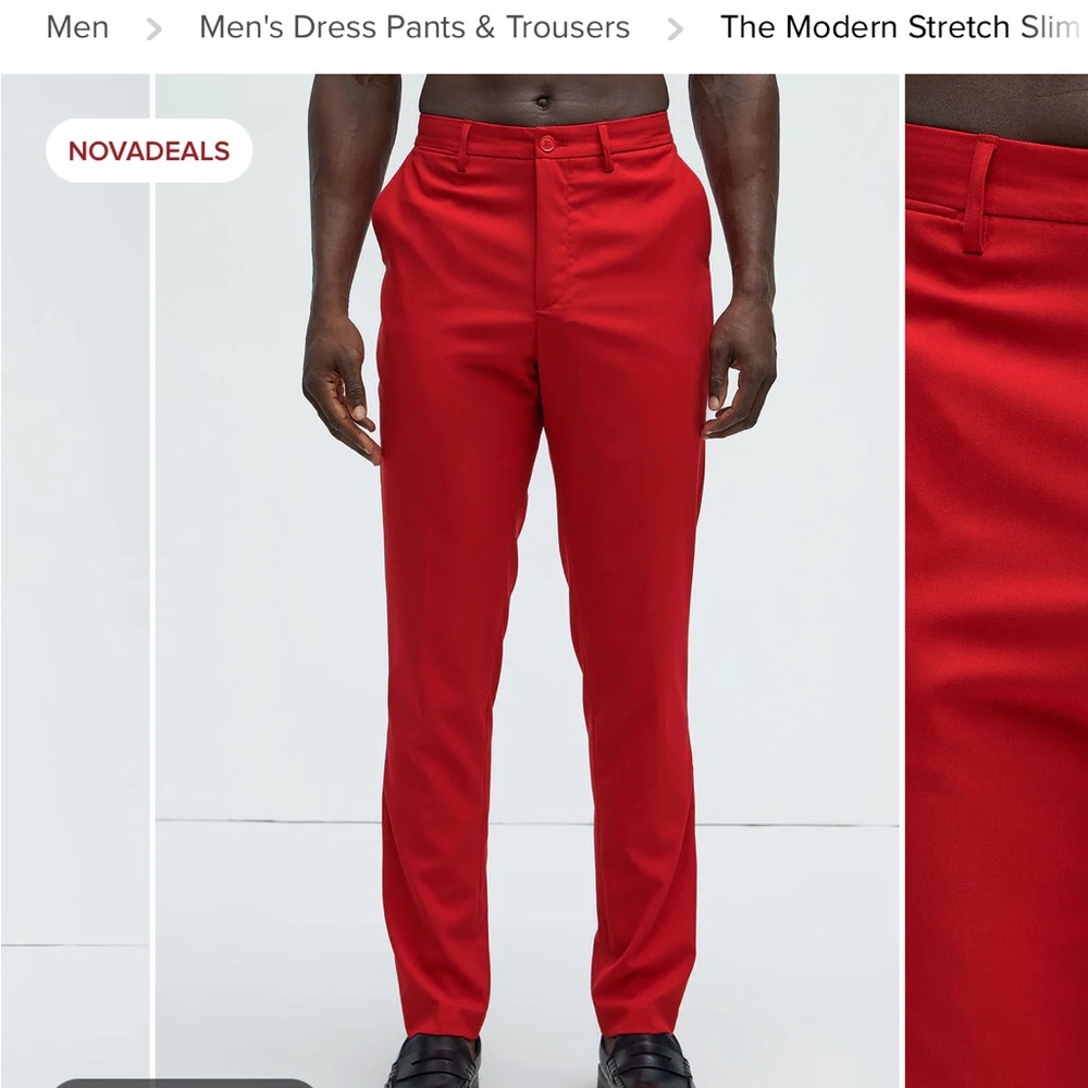 Holiday time !!Red pants , worn once ! So sharp!!
